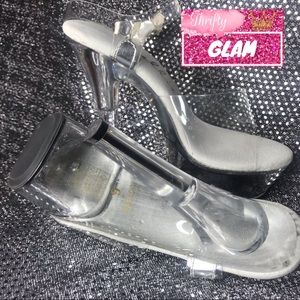 Exotic/Stripper 6 Inch Clear Heels